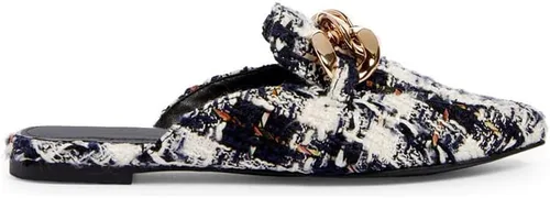 Miniatura 2 de Juliet Holy Mocasines planos para mujer, con puntera puntiaguda, sin espalda, sin cordones, con cadena de metal