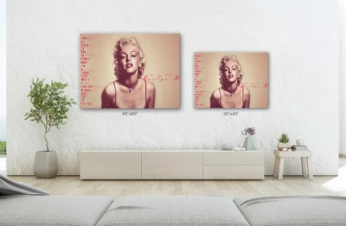 Miniatura 3 de SpiritualHands Marilyn Monroe - Lienzo decorativo para pared y póster – Decoración femenina moderna de maquillaje femenino, impresión de moda