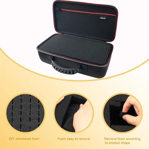 Miniatura 4 de Estuche de almacenamiento duro con inserto de espuma personalizable - Estuche protector de EVA para cámaras, consolas de juegos, instrumentos