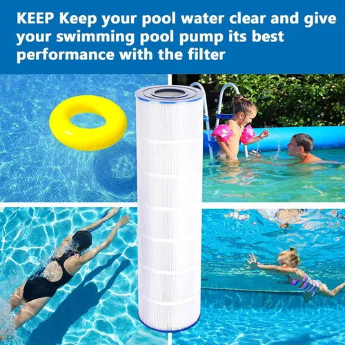 Miniatura 6 de PELLUCID Cartucho de filtro de piscina compatible con Jandy CS200, Unicel C-8418, PJANCS200, R0462400, Filbur FC-0823, cartucho de filtro de 200