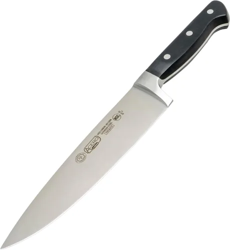 Miniatura 4 de Winco Cuchillo de chef de 8 pulgadas, triple remachado, hoja forjada de espiga completa