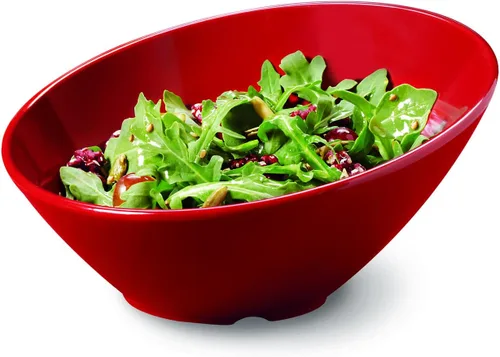 Miniatura 48 de G.E.T. B-792-W - Cuenco en ángulo para servir en cascada para ensaladas, arroz y postre, 24 onzas / 9.25 pulgadas, color blanco