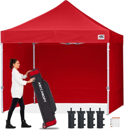 Miniatura 31 de Abccanopy - Toldo de 10 x 10 pies, con paredes laterales, sombra instantánea, con bolsa con ruedas para guardarlo. Incluye 4 bolsas de lastre, Azul