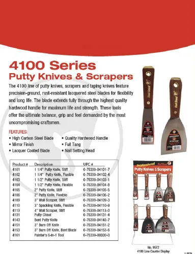 Miniatura 2 de Red Devil Professional Series 4100 Cuchillo de masilla rígida; hoja de 1-1/2 pulgadas (630-4103)