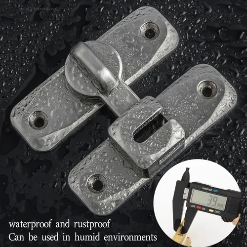 Miniatura 3 de Cerradura de puerta de granero Cerradura de puerta de 90/180 grados, cerradura de seguridad de aleación de zinc, cerradura de puerta corredera