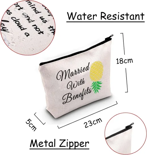 Miniatura 2 de JXGZSO Divertido Swinger Regalo Adulto Invertido Piña Maquillaje Bolsa Casado Con Beneficios Swingers Estilo de Vida Regalos, Casado con beneficios