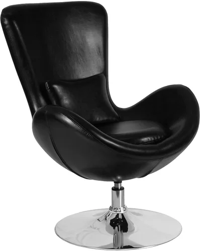 Miniatura 21 de Flash Furniture Egg Series Grey LeatherSoft Silla de recepción lateral Gris Leathersoft