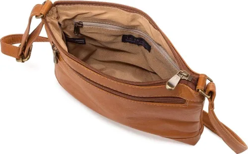 Miniatura 3 de Le Donne Bolso cruzado de cuero Savanna para mujer, bolso de cuero colombiano de grano completo, bolso de hombro