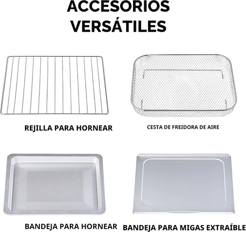 Miniatura 9 de Midea Flexify Slim - Horno tostador de puerta francesa 8 en 1, combo de freidora de aire, horno compacto de encimera con SpeedHeat infrarrojo