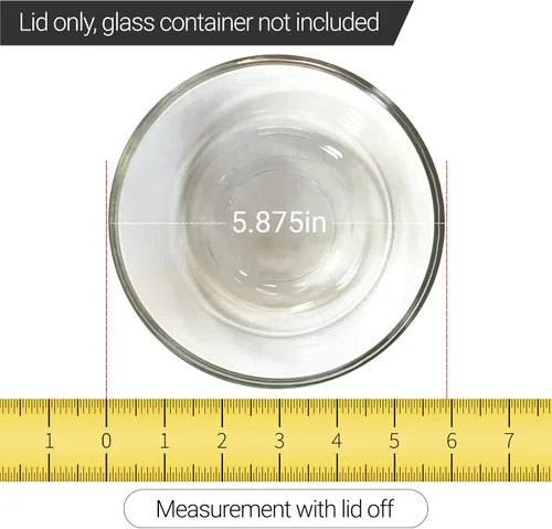 Miniatura 3 de Tapas de repuesto para recipientes de vidrio Pyrex para almacenamiento de alimentos de 4 tazas, tapas redondas de plástico de 6 pulgadas que se Azul