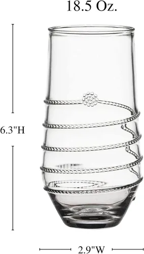 Miniatura 2 de Juliska Vaso grande de acrílico Amalia - Transparente Claro