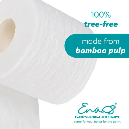 Miniatura 2 de Papel higiénico 100% de bambú a granel [2 capas, 450 hojas, 24 rollos], papel de baño sin árboles, biodegradable, suave y fuerte, absorbente, seguro