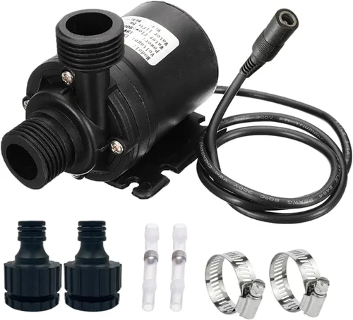 800L/H 16.4 ft DC 12V Bomba de agua sin escobillas Motor sin escobillas Bomba de agua de circulación de agua 1/2 "rosca macho sumergibles bombas de