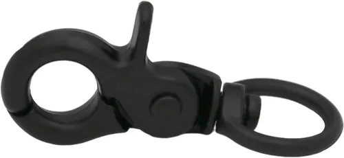 Miniatura 4 de BIKICOCO Gancho giratorio de 1/2 pulgada, cierre de pinza de langosta, clip de resorte, extremo de junta tórica, negro, paquete de 20 negro x 20