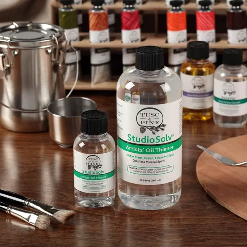 Miniatura 2 de Tusc & Pine StudioSolv™ Spirits minerales inodoros 33.8 oz (1 litro) - Disolvente espiritual purificado sin olor para aceites adelgazantes