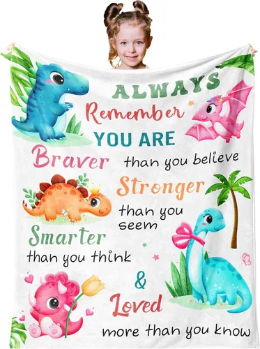 Manta de dinosaurio, regalos de dinosaurio para niñas/niños de 50 x 40 pulgadas, regalo de cumpleaños para niños y adolescentes a los que les gustan