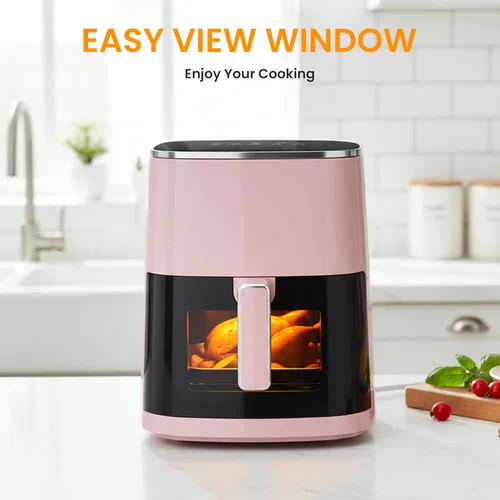 Miniatura 5 de HealSmart Horno freidora de aire digital 12 en 1 de 6.34 cuartos de galón, horno de convección multifunción de 1700 W con ventana de visión, cesta