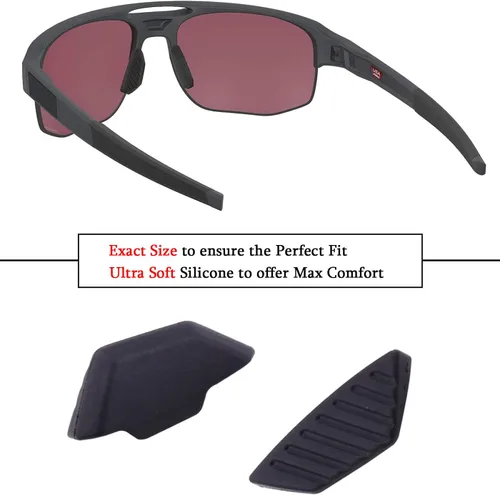 Miniatura 2 de Almohadillas de nariz de repuesto de tamaño estándar para gafas de sol Oakley Mercenary OO9424, color negro