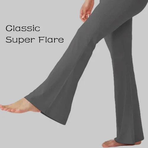 Miniatura 2 de Aoliks Pantalones de yoga con bolsillos para mujer, leggings acampanados con bolsillos, pantalones de trabajo para entrenamiento de jazz
