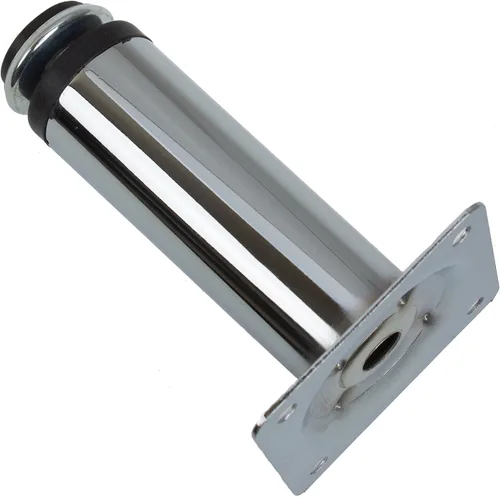 Miniatura 2 de GlideRite Hardware Patas de acero para muebles de 4 pulgadas con tornillo nivelador cromado pulido, paquete de (4)