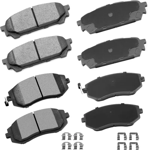Miniatura 18 de Pastillas de freno de cerámica delanteras traseras 8 piezas para Mercedes-Benz CLK3/CLK430, 98-99 para Mercedes-Benz E300, 98-02 04 05