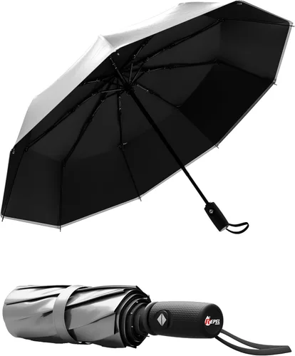 Miniatura 115 de REPEL Windproof Travel Umbrella - Compact & Withstands Winds up to 85MPH , Strongest Premium Auto Folding Umbrella for Rain and Sun - Durable, Light