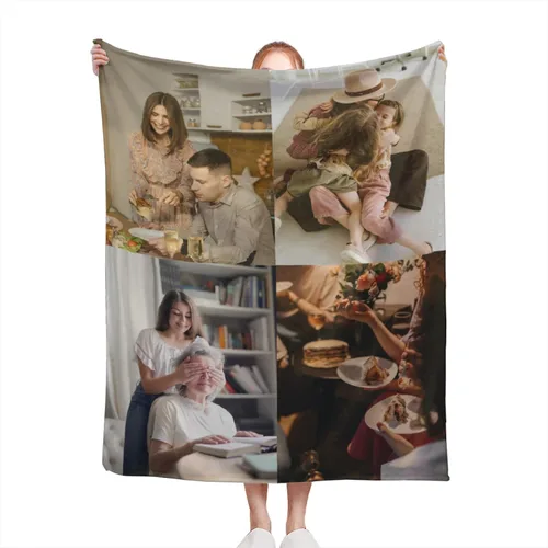 Miniatura 7 de Manta personalizada con fotos, manta personalizada de franela de collage de fotos, regalo personalizado para mascotas, amigos, parejas, cumpleaños