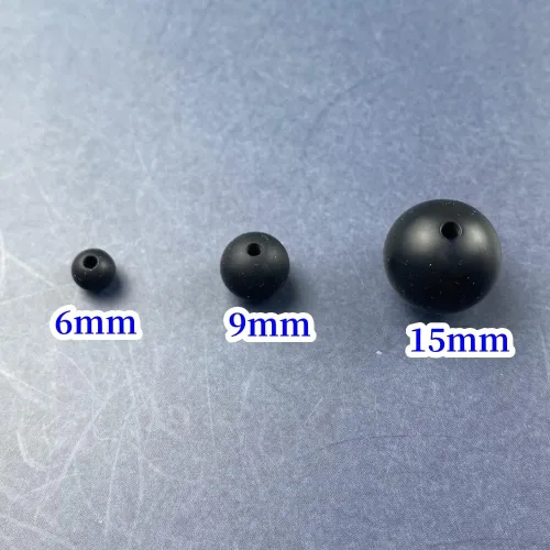 Miniatura 4 de Abalorios de silicona, 120 piezas de 6 mm abalorios redondos de silicona para hacer llaveros, pulseras, collares, aretes, joyas, manualidades DIY