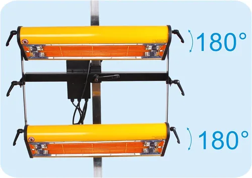 Miniatura 8 de Solary Lámpara de curado de pintura infrarroja de onda corta de 2100W 110V, lámpara de calor corporal automática con temporizador inteligente, móvil