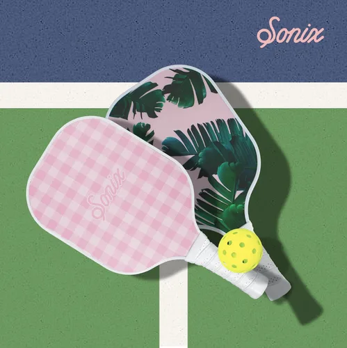 Miniatura 7 de Sonix Aprobado por USAPA Juego de 2 palas de pickleball Juego de pickleball de superficie de fibra de vidrio con 2 raquetas, 4 bolas y bolsa