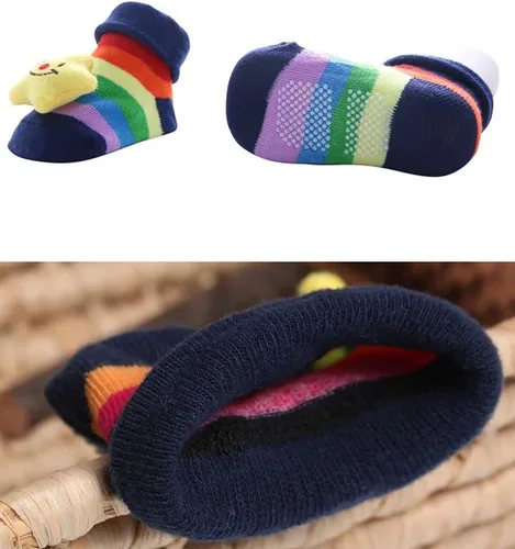 Miniatura 4 de FedMois 6 pares de zapatos antideslizantes para bebé con dibujos animados en 3D