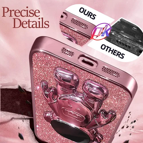 Miniatura 25 de Buleens Funda para iPhone 11 Pro Max Astronauta, Fundas Transparentes para iPhone 11 ProMax con Papel con Purpurina y Soporte de Astronauta, Mujeres