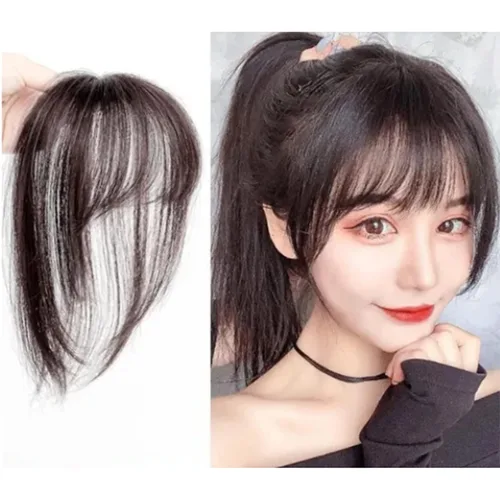 Miniatura 8 de Flequillo con clip en flequillo, flequillo 3D, clip de cabello realista, extensiones de cabello humano para mujer, extensiones de cabello para uso