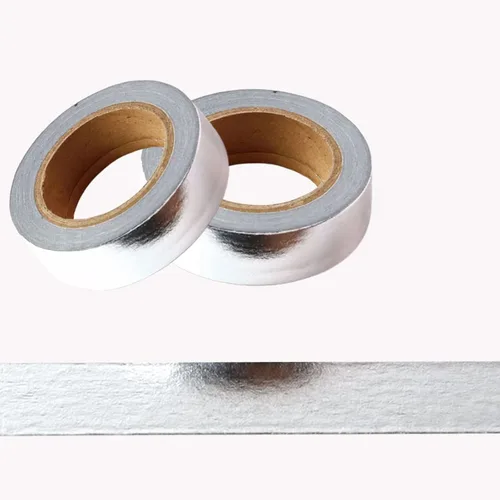 Cinta Washi de lámina, juego de 2 rollos de 15 mm x 10 m (5/8" x 393 pulgadas) Cinta Washi, cinta adhesiva para manualidades, suministros de cinta