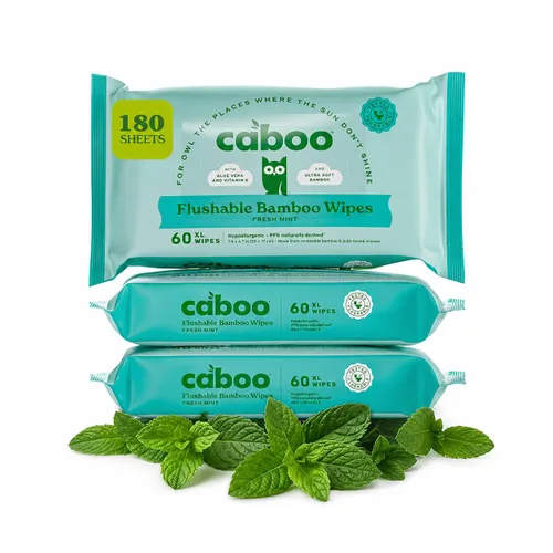 Miniatura 11 de Caboo Toallitas desechables sin árboles, certificadas desechables, seguras para sépticas, biodegradables, sin químicos, sin perfume para adultos