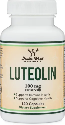 Miniatura 5 de Double Wood Supplements Suplemento de luteolina 100 mg porciones de flavanoides bioactivos (120 cápsulas, sin gluten) Potentes polifenoles