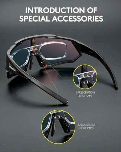 Miniatura 3 de Gafas de sol con protección UV, gafas de sol de ciclismo para hombres y mujeres, resistencia a los impactos Z87.1 para construcción Negro-hielo-azul