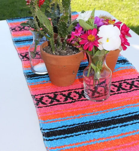 Miniatura 7 de Del Mex (TM) camino de mesa tradicional mexicano, Fucsia
