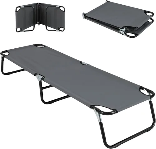 Giantex Catre plegable de camping para adultos, cama portátil con tela Oxford 600D, marco resistente, capacidad de 350 libras, uso en 1 paso, silla