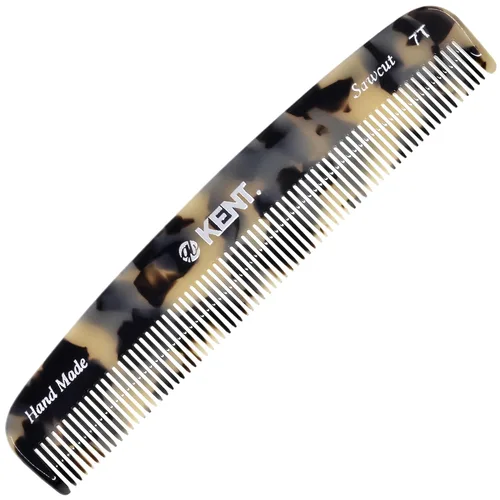 Miniatura 10 de Kent 7T - Peine de bolsillo de dientes finos de grafito negro para hombres, peine de pelo hecho a mano para hombres para aseo y peinado diario