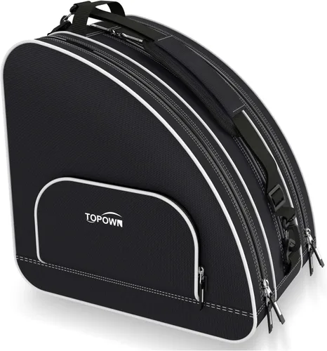 Miniatura 9 de TOPOWN Bolsa premium para patines de hielo - Bolsa de patines y cuchillas para hombres y mujeres - Negro y rojo rosa