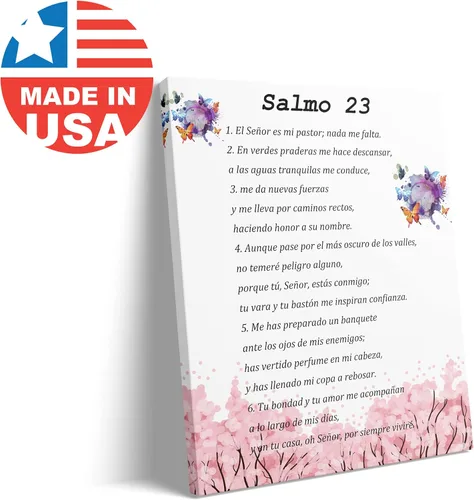 Miniatura 4 de Texas Art Salmo 23 En Español Para Pared, Arte De Pared Del Salmo 23, Cuadros Cristianos Para Pared En Español, Decoración De Pared Cristiana En Ta