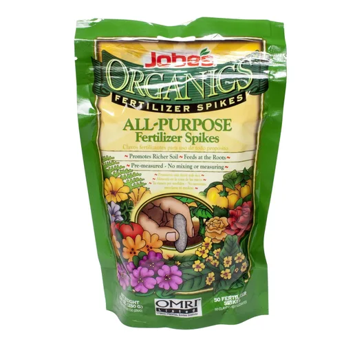 Jobes 06528 Organics - Picos fertilizantes multiusos 4-4-4 50 unidades