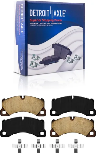 Miniatura 36 de Detroit Axle - Kit de freno trasero para Ford 2022 2023 Maverick 11.89 pulgadas rotores de freno de disco perforados y ranurados pastillas de freno