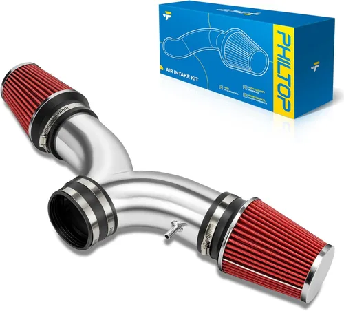 Miniatura 13 de PHILTOP Kit de entrada de aire frío de 3.7" Sistema compatible con Ford F250/F350/F450/F550 Super Duty 2003 2004 2005 2006 2007 V8 6.0L, Excursion