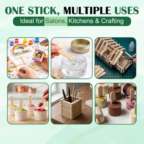 Miniatura 8 de Perfect Stix Mini palitos de madera para manualidades de 2.5 pulgadas, 1000 unidades a granel, palitos pequeños de madera de abedul para encerar