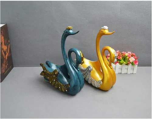 Miniatura 9 de Fantes Soporte para vino de cisne, soporte para botellas, mostrador, soporte de almacenamiento para boda, fiesta, decoración del hogar (cisne azul)