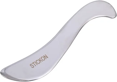 Miniatura 4 de STICKON Juego de herramientas de raspador muscular Gua Sha de acero inoxidable 2 en 1, herramientas IASTM, herramienta de masaje de tejidos blandos