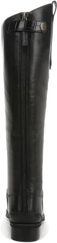 Miniatura 3 de YDN Botas planas elegantes hasta la rodilla para mujer, puntera cerrada, cremalleras traseras, tacones bajos, botas de equitación, zapatos