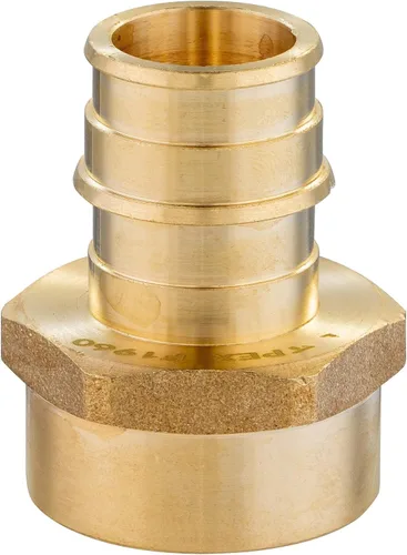 Miniatura 6 de Paquete de 2 accesorios de latón EFIELD Pex A de expansión de flujo completo de 1 pulgada x 1 pulgada, adaptador NPT hembra F1960 solo para tubería